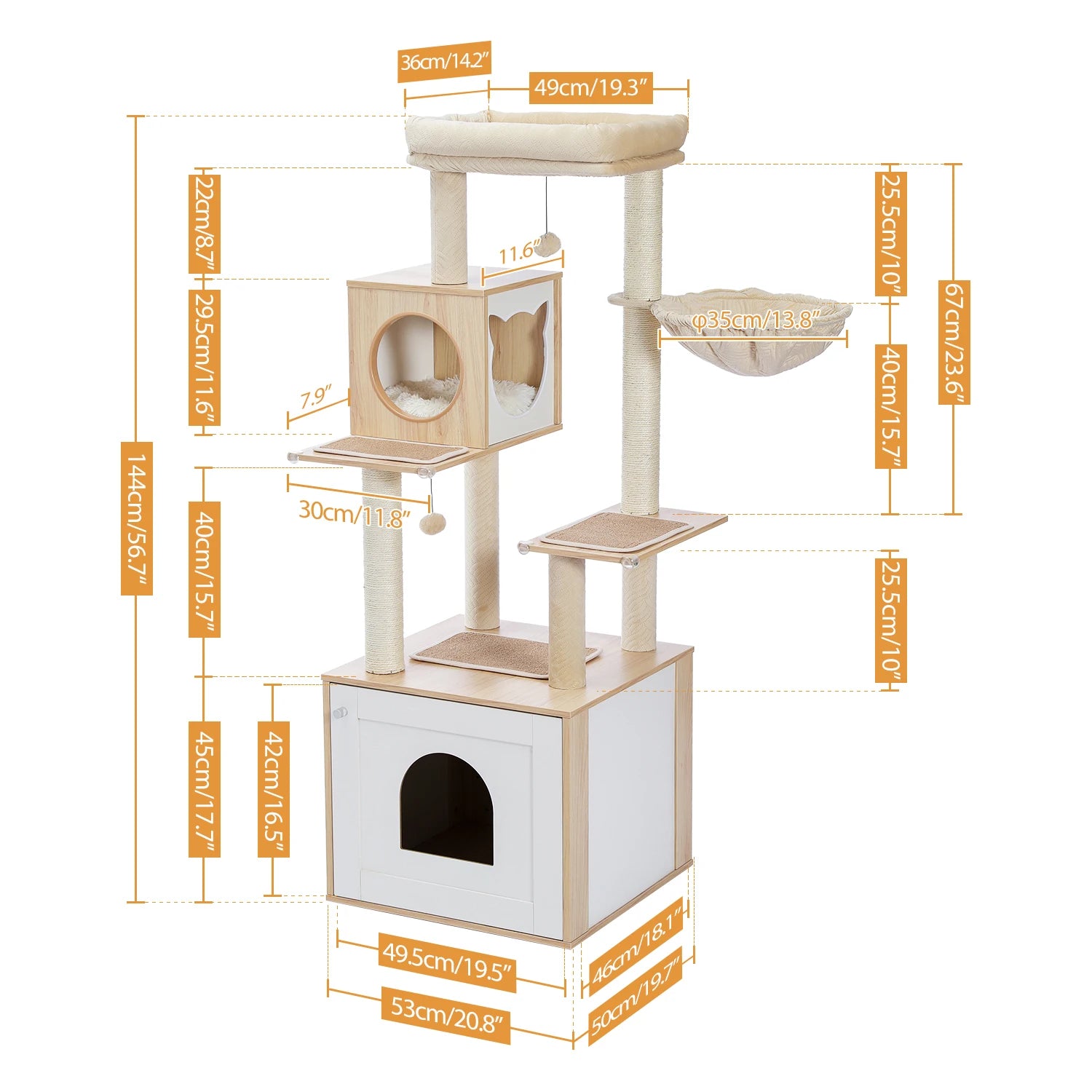 Cat Tree/Litter Box Enclosure