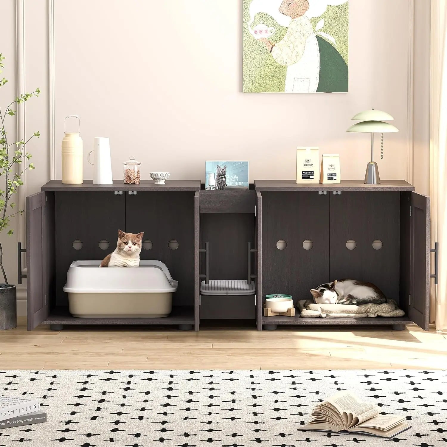 Cabinet Cat Litter Box