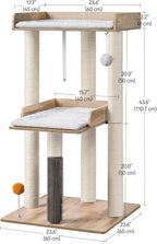 Modern Cat Tree for Large Indoor Cats