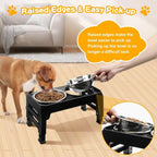 Adjustable Height Elevated Dog Bowls