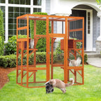 71-In. Wooden Cat Enclosure