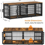 78" Double Dog Crate