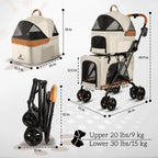 Pet Stroller/Detachable Carriers
