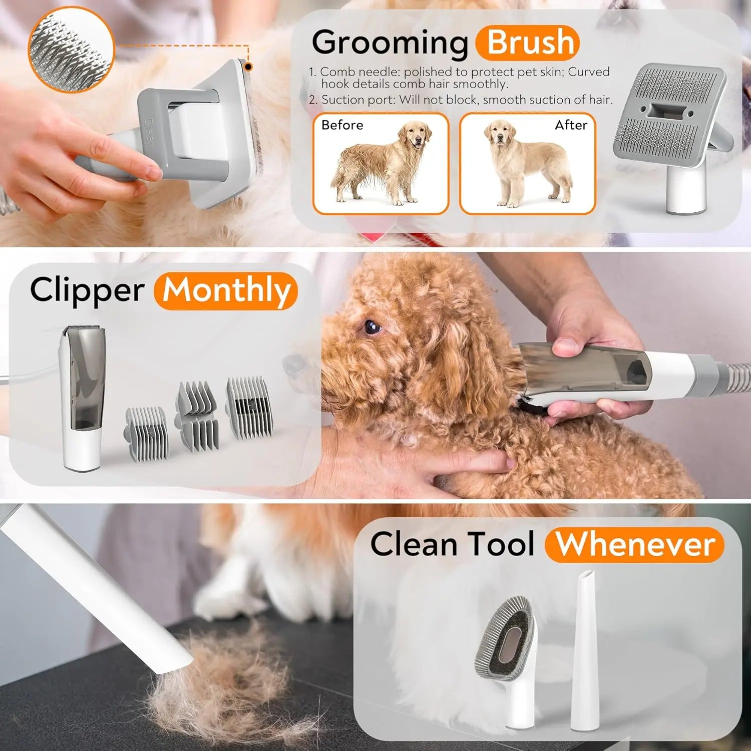 Vacuum for Dogs/Cats with Clippers