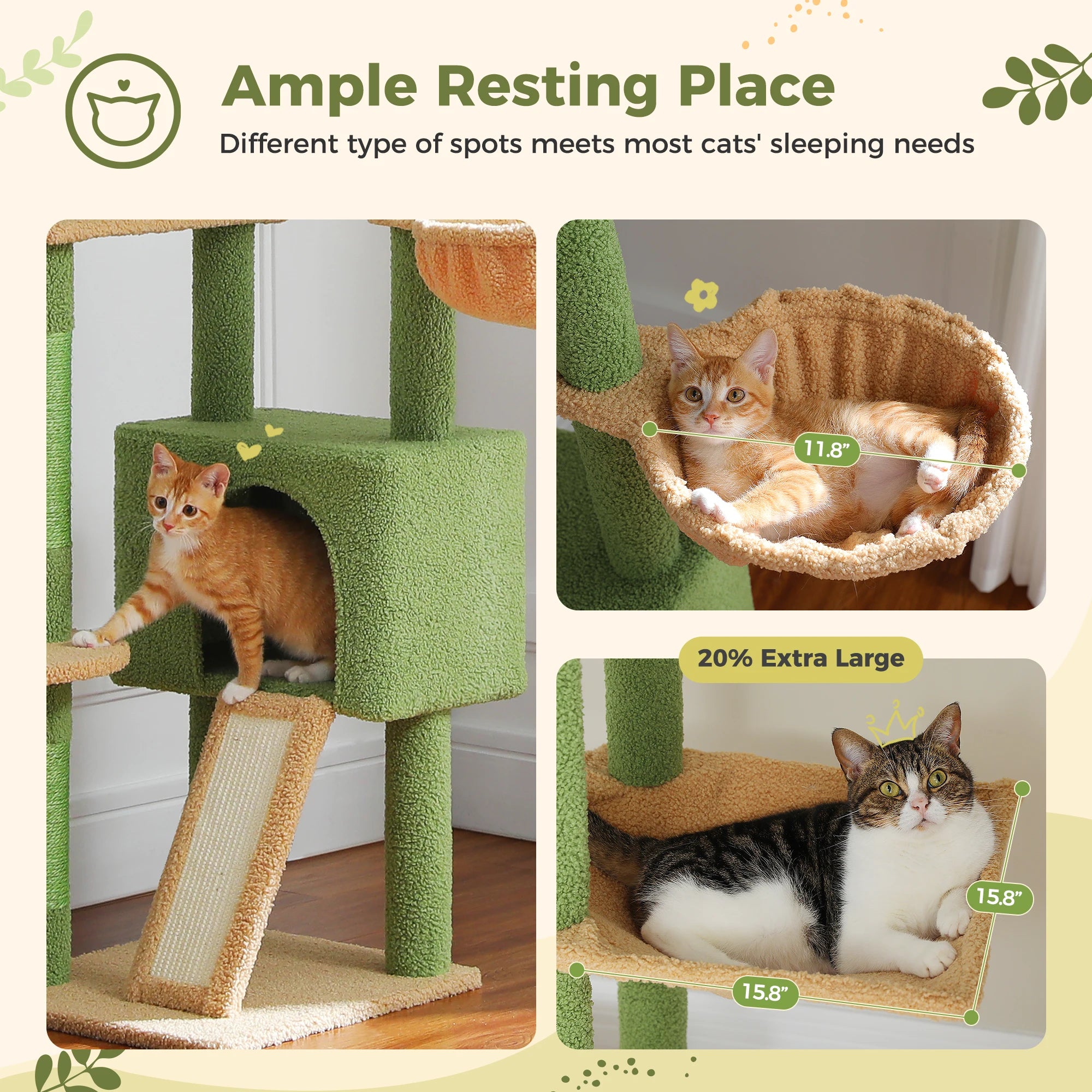 Height Adjustable Cat Tree