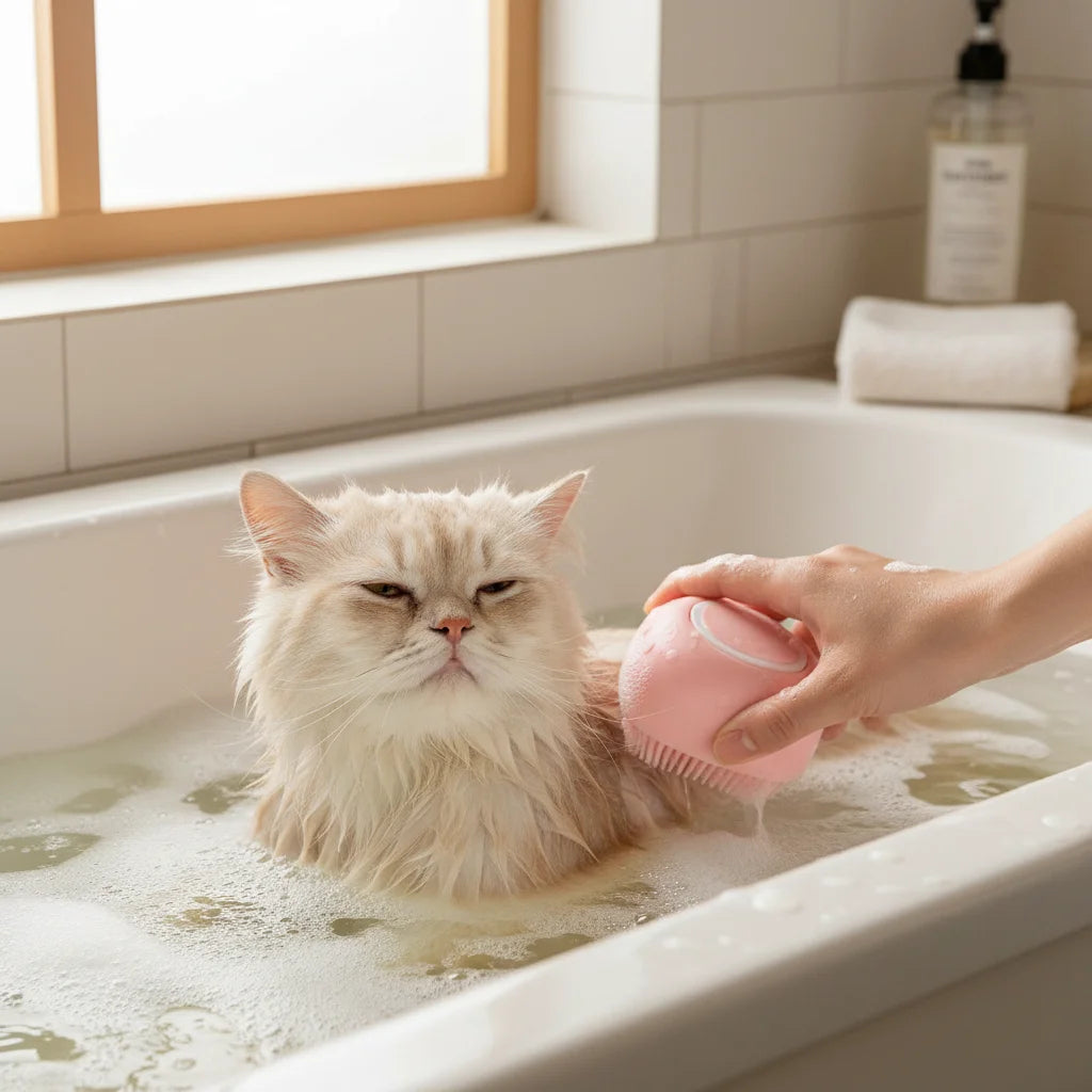 Shampoo Dispenser Silicone Brush