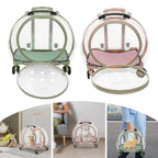 Pink/Green Breathable Cat Carrier