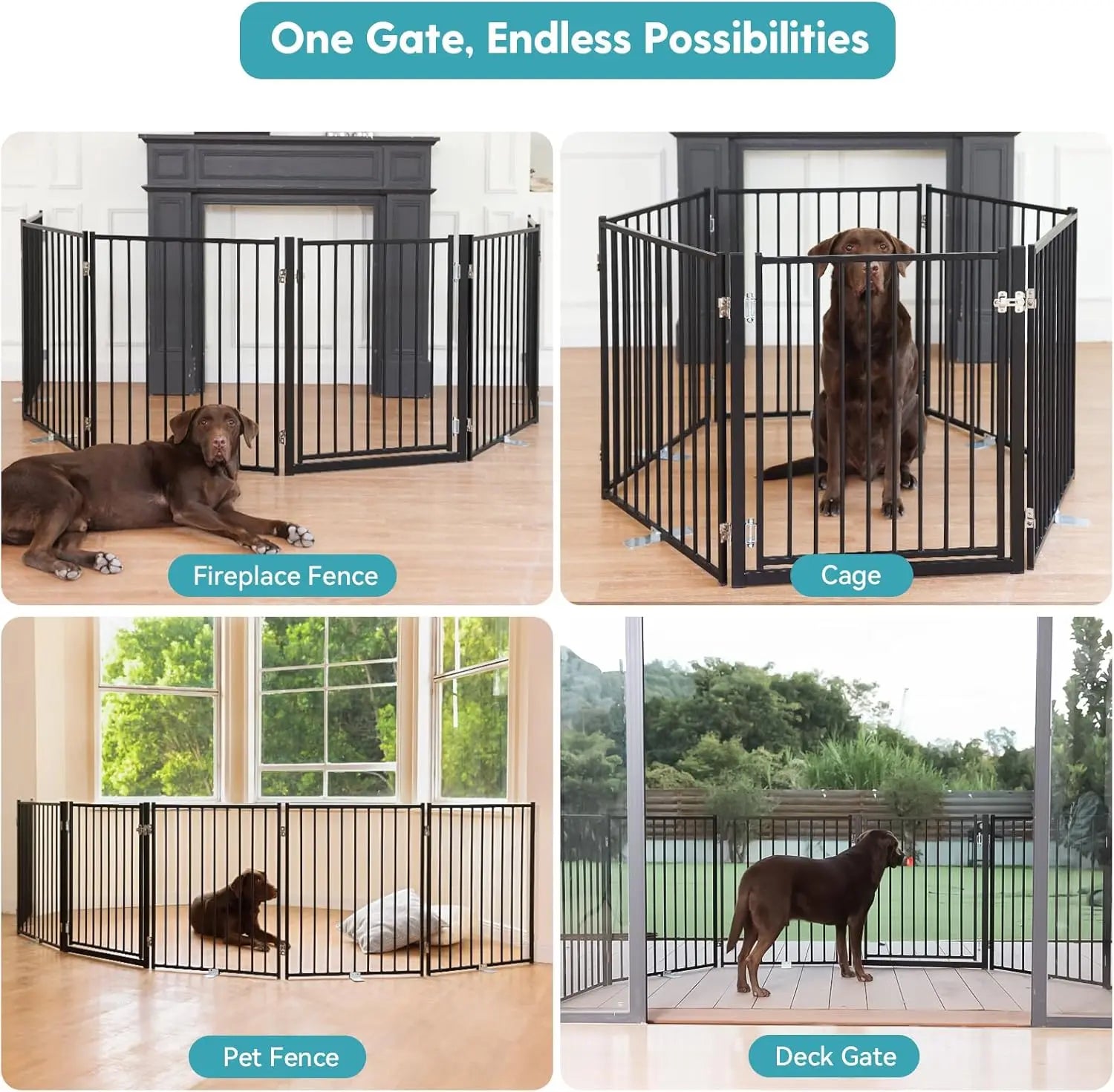 30'' Tall Foldable Dog Gate