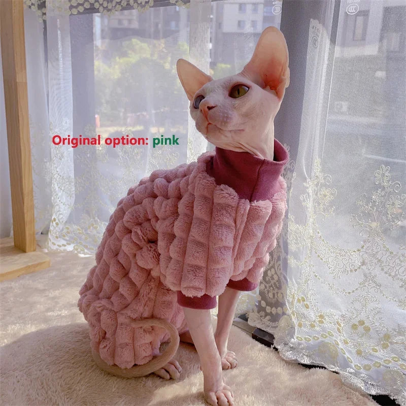 Elegant Warm Sphynx Cat Turtleneck
