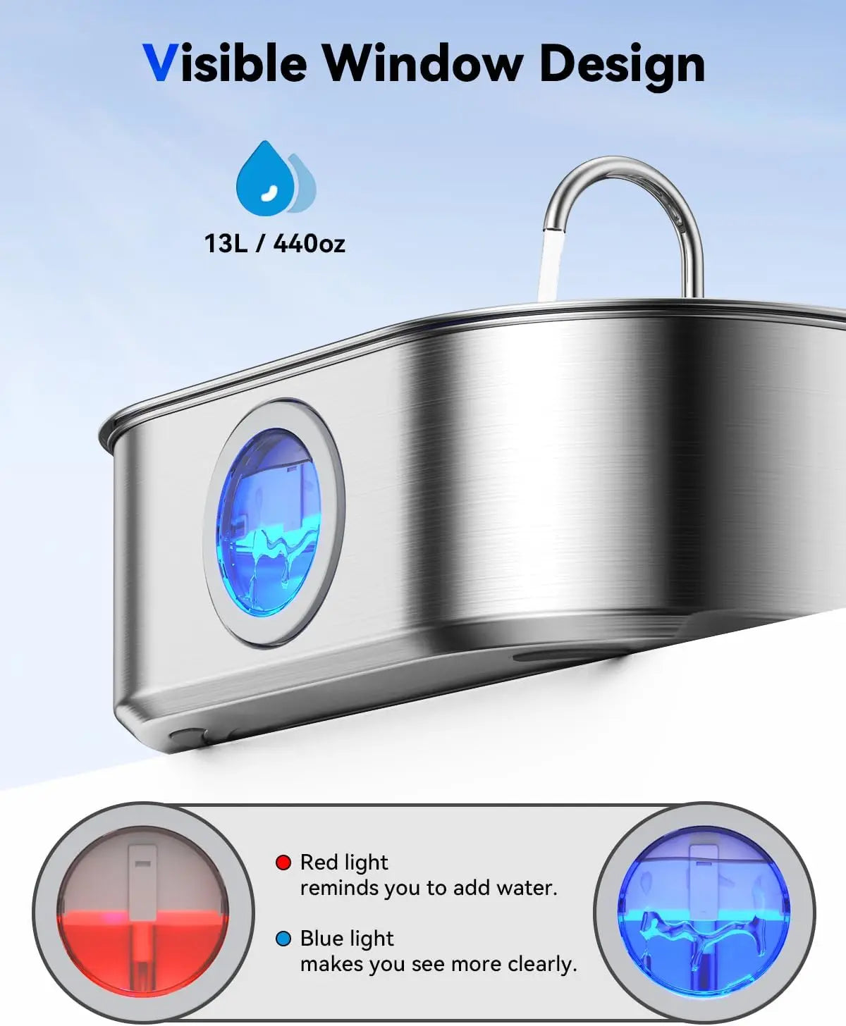 Stainless Steel Pet Water Fountain