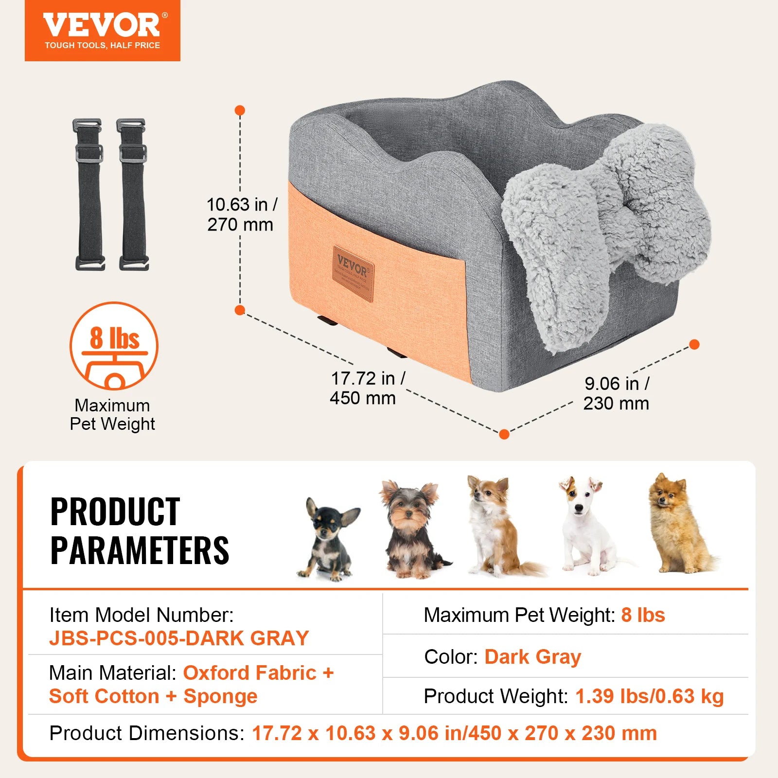 Booster Seat on Car for M/L Dog