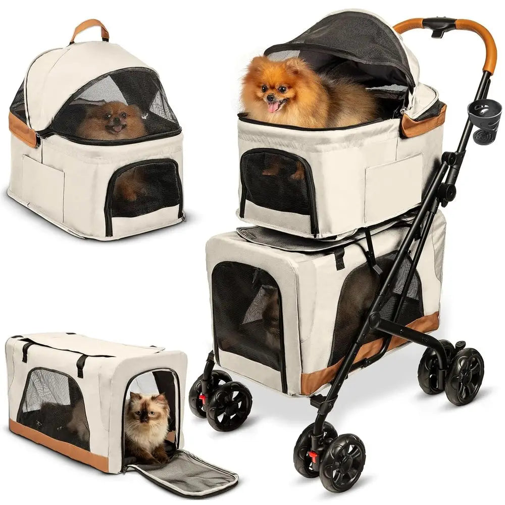Pet Stroller/Detachable Carriers