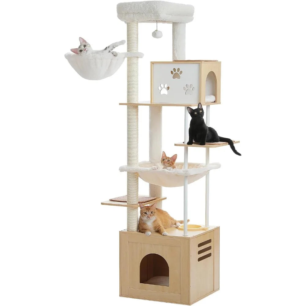 Large Cat Tree with Food Station