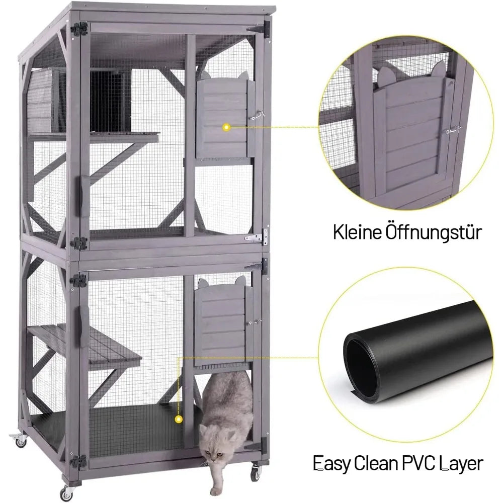 Cat Enclosure Wooden