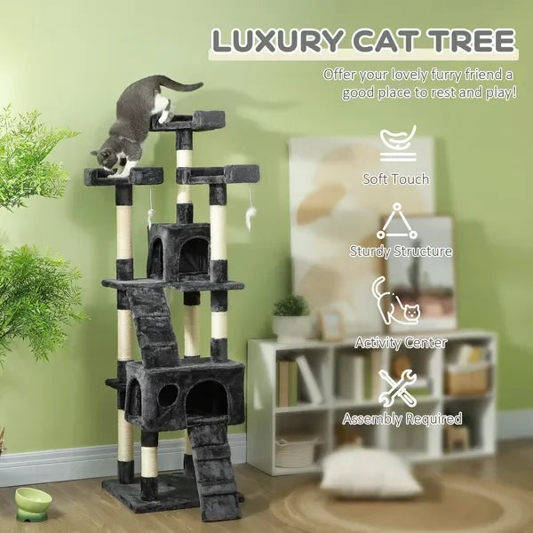 68-inch Multi-Level Cat Tower