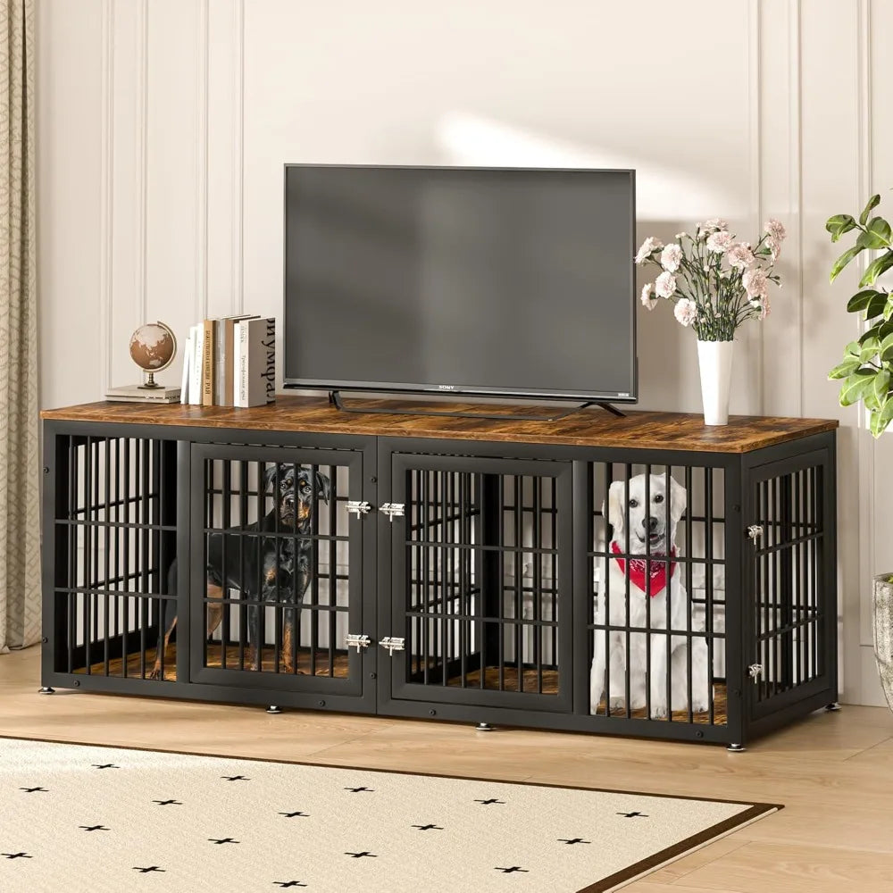 78" Double Dog Crate