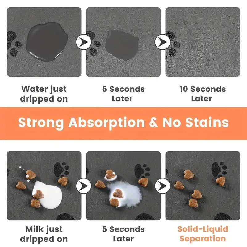 Quick-Dry Pet Feeding Mat