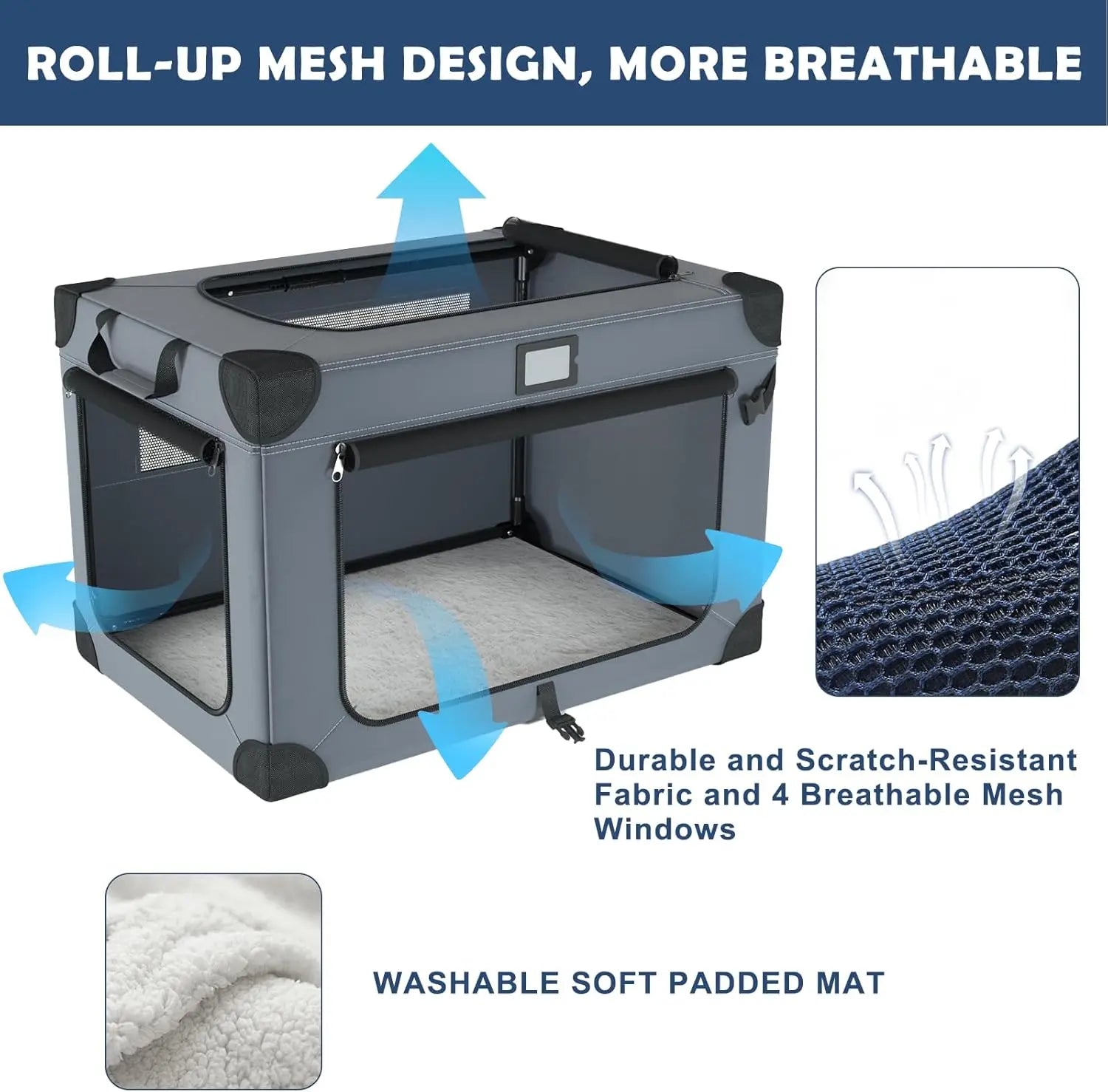 36 Inch Portable Soft Dog Crate