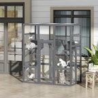 70" Large Spacious Wooden Enclosure