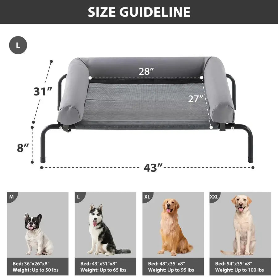 Large Elevated Cooling Dog Bed