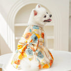 Cute Dog Floral Dress