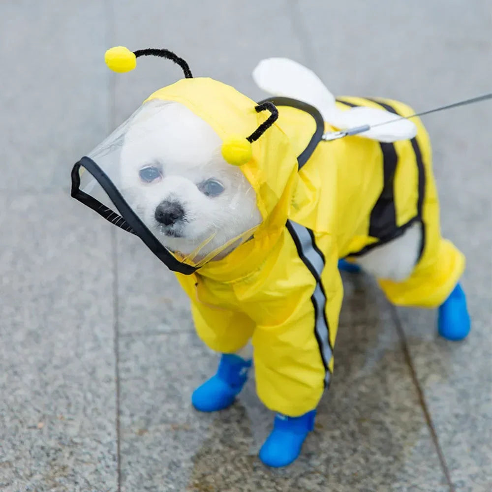 Bear Shape Dog Raincoat