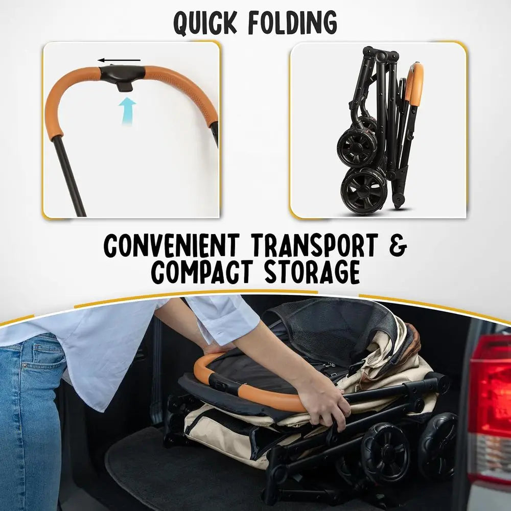Pet Stroller/Detachable Carriers