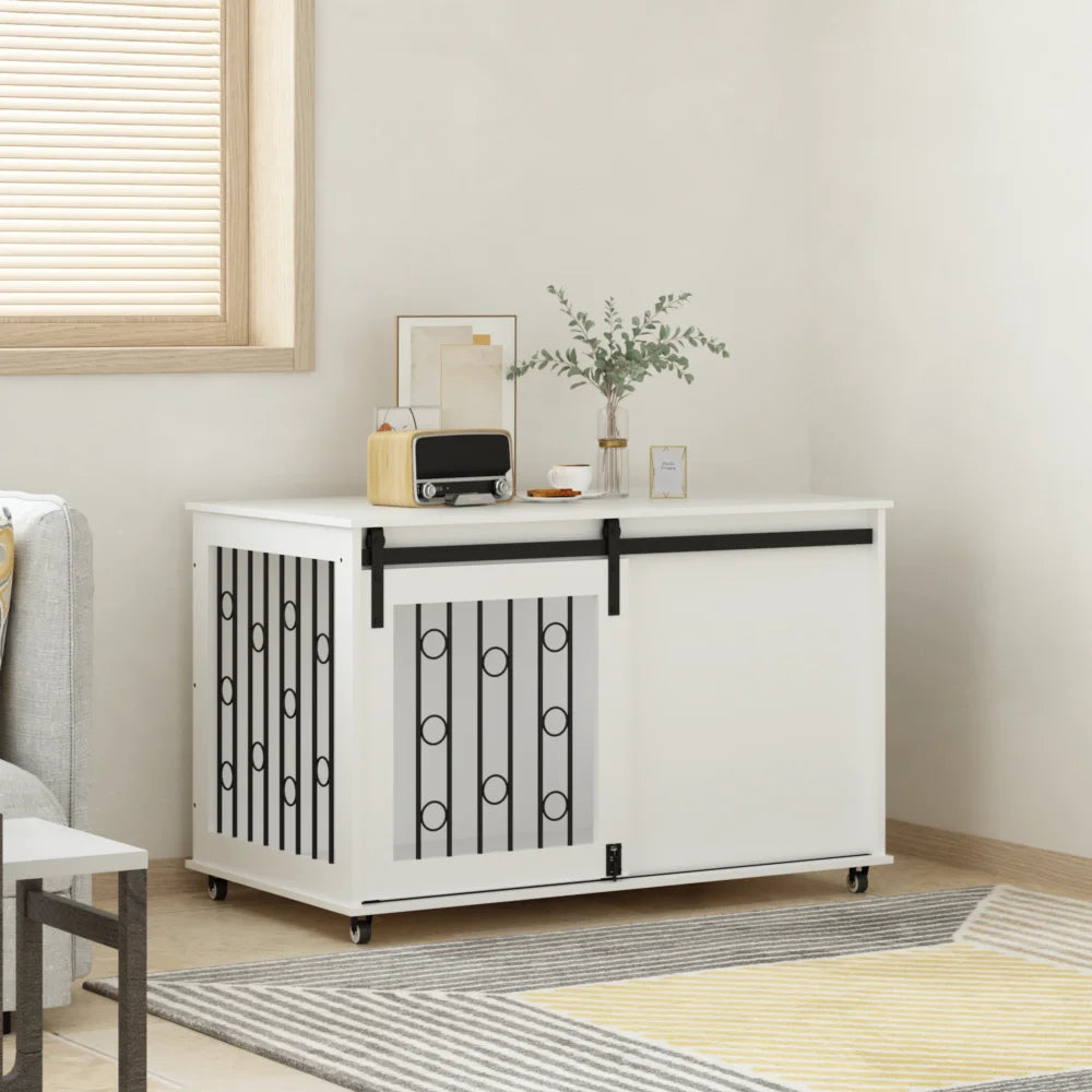 Modern Wooden Dog Crate