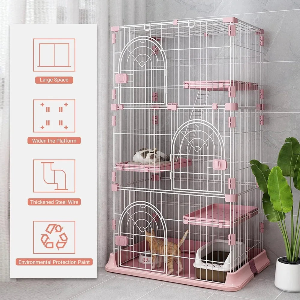 4-Tier Wire Cat Enclosure