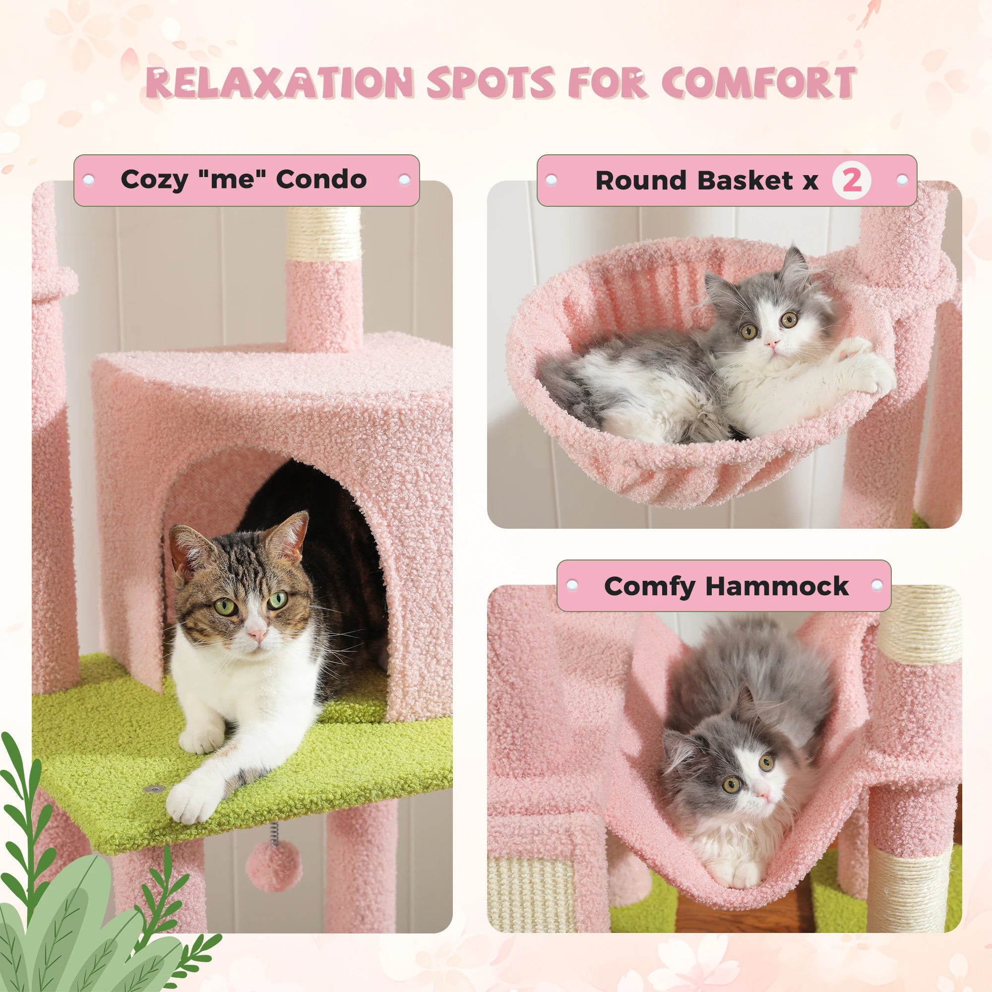 Floor to Ceiling Cat Tree for Indoor