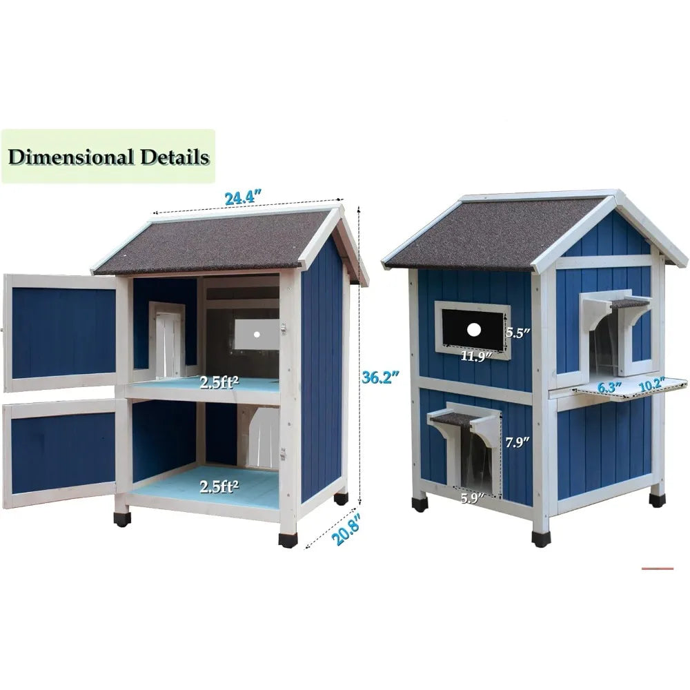 Cat house, large for feral cats