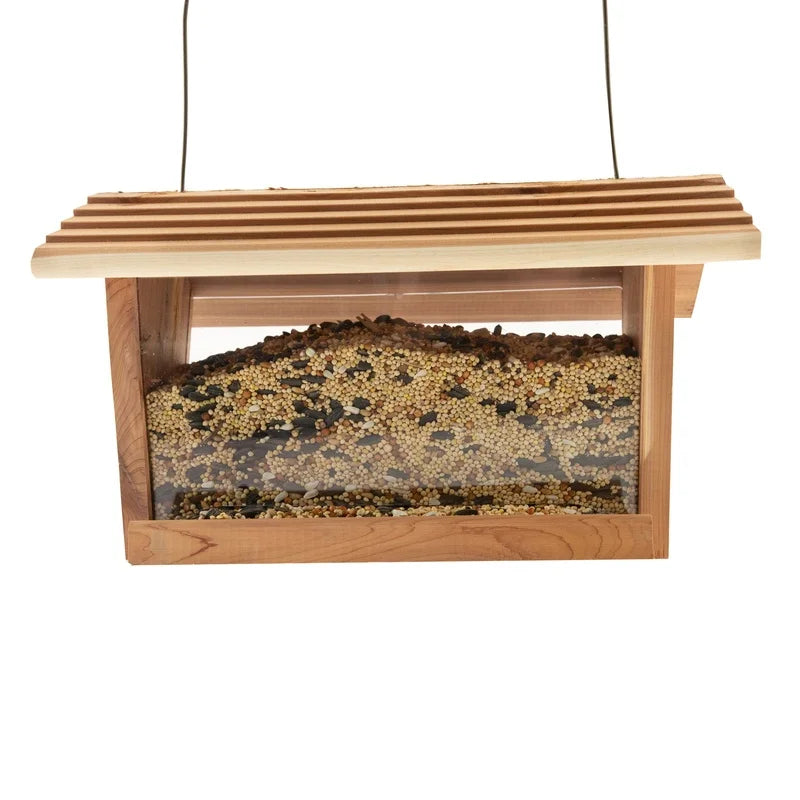 Red Cedar Hopper Bird Feeder