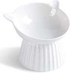 Elevated Ceramic Cat Bowl with 15° Tilt