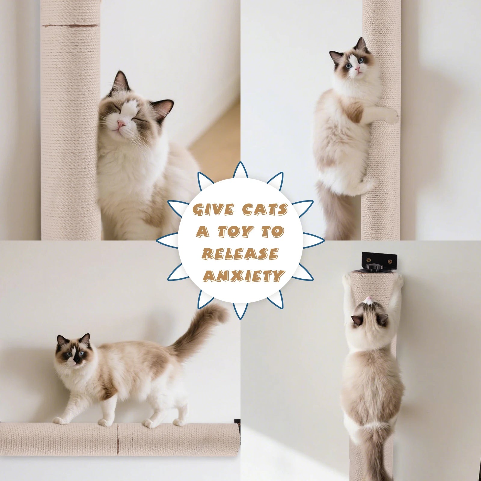 Cat Scratching Post Wall Mounted