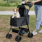 Pet Stroller with Removable Carrier