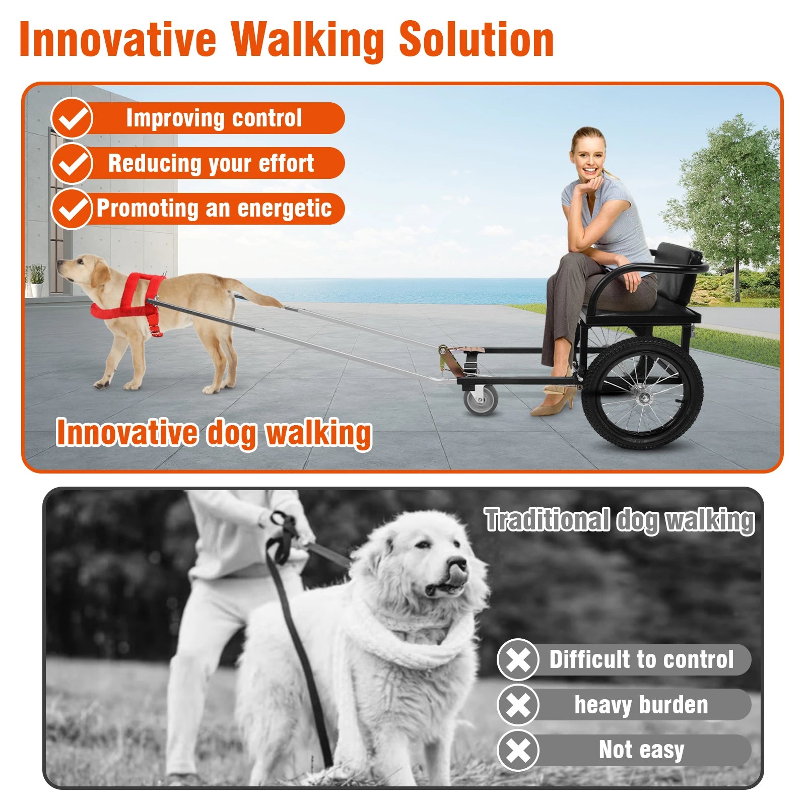 Dog Pulling Cart for Owners
