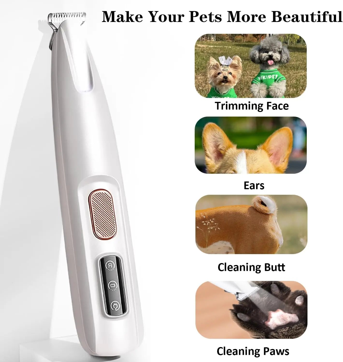 Pet Grooming Clipper with LED Light