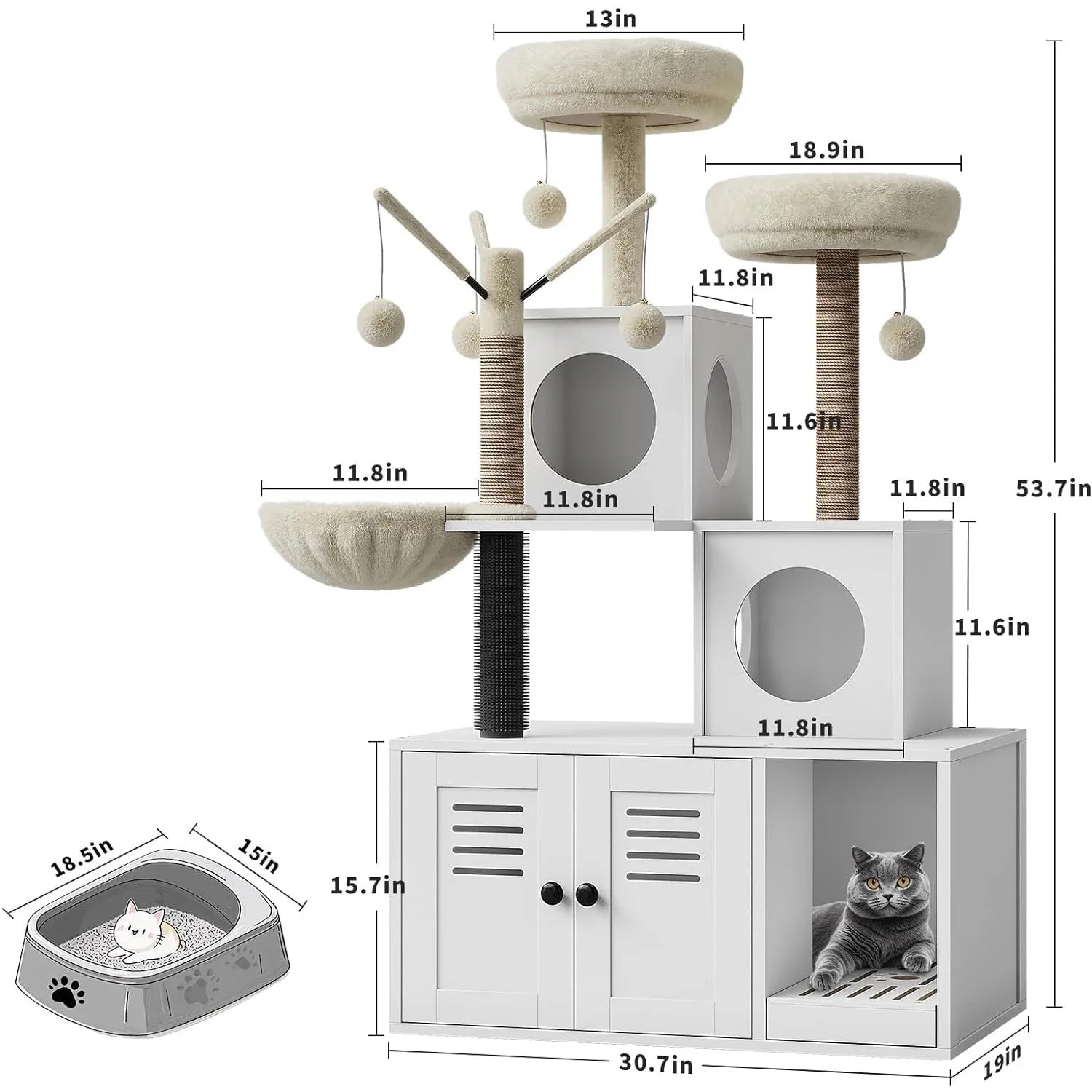 Cat Tree/Litter Box Enclosure