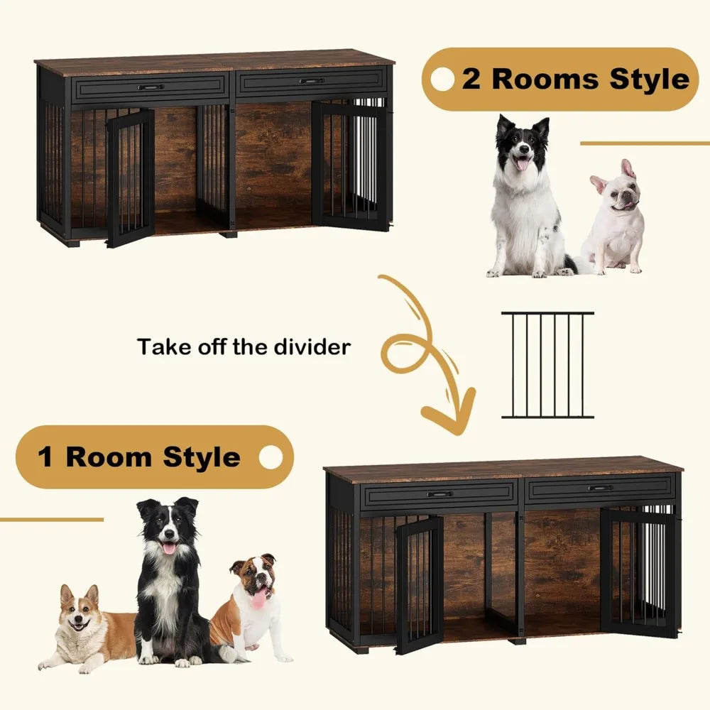 Large Wooden Dog Crate