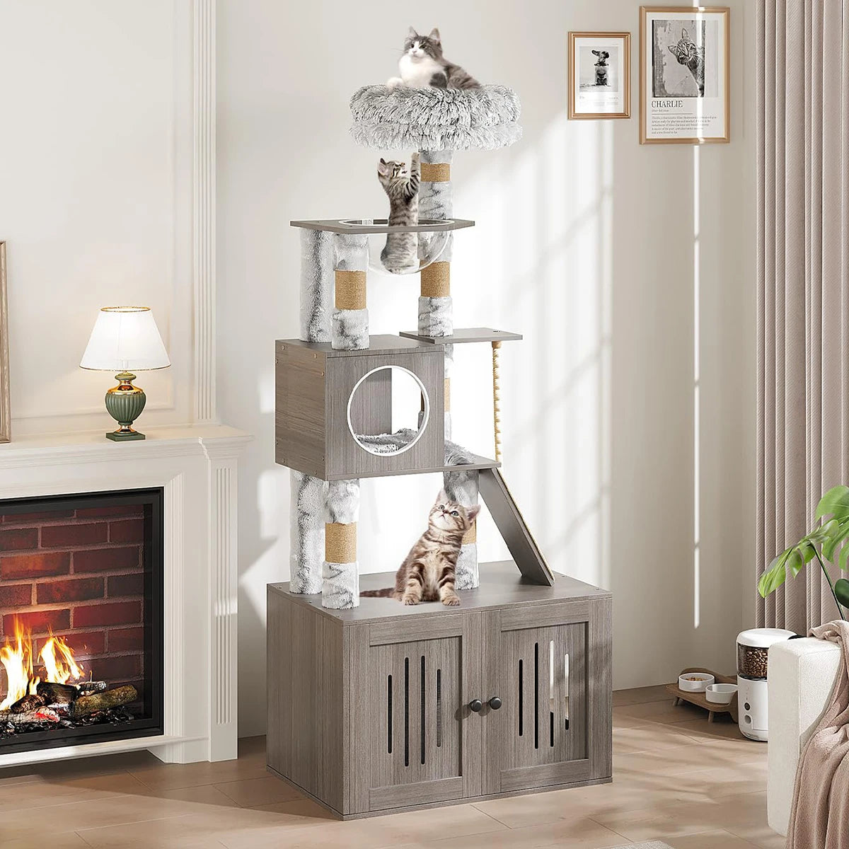 Cat Tower/Enclosed Litter Box