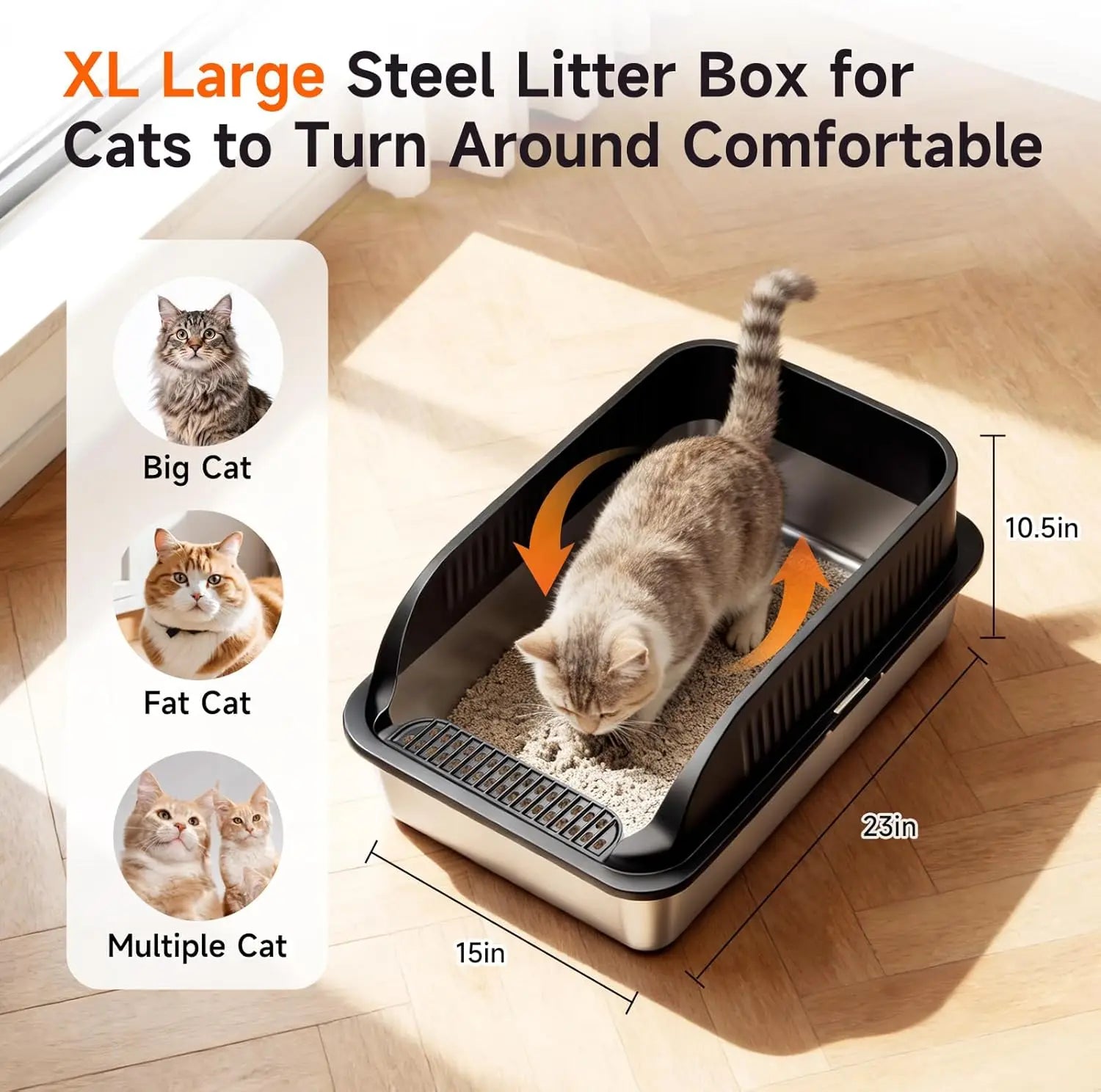 XL Cat Litter Box with Lid