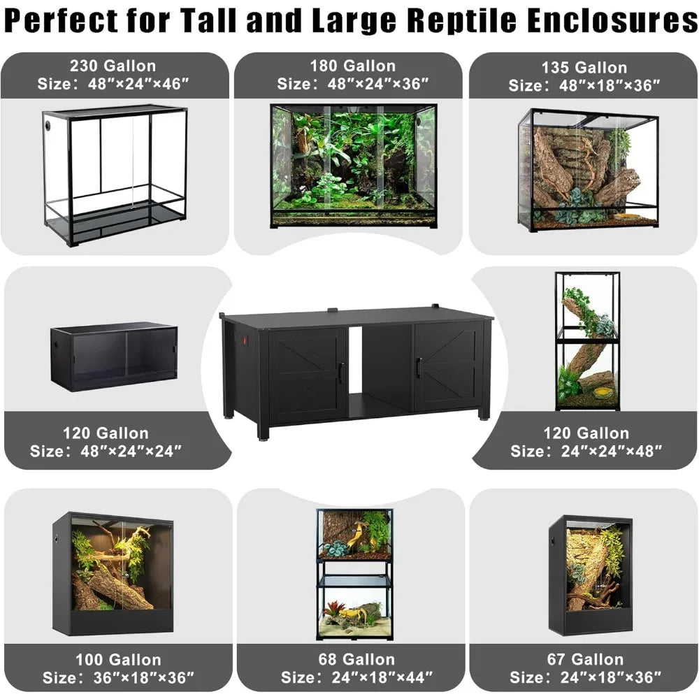 Reptile Tank Stand for 120–230 Gal