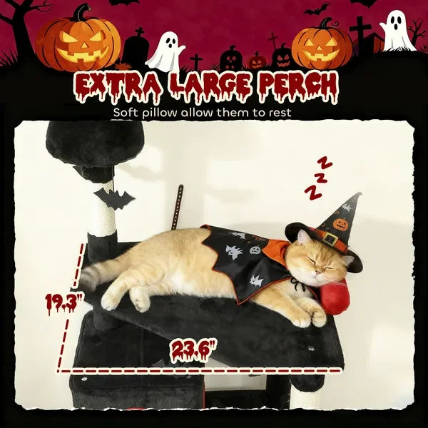 78' Gothic Cat Tree/Coffin Bed