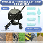 Pet Stroller 4 in 1 with Detachable Carrier