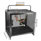 Wrought Iron Bird Travel Carrier