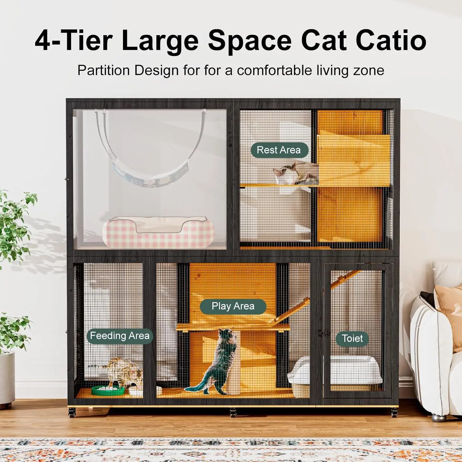 Cat Enclosure 4 Tier