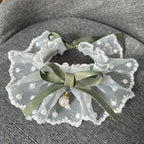 White Lace Bowknot Collar