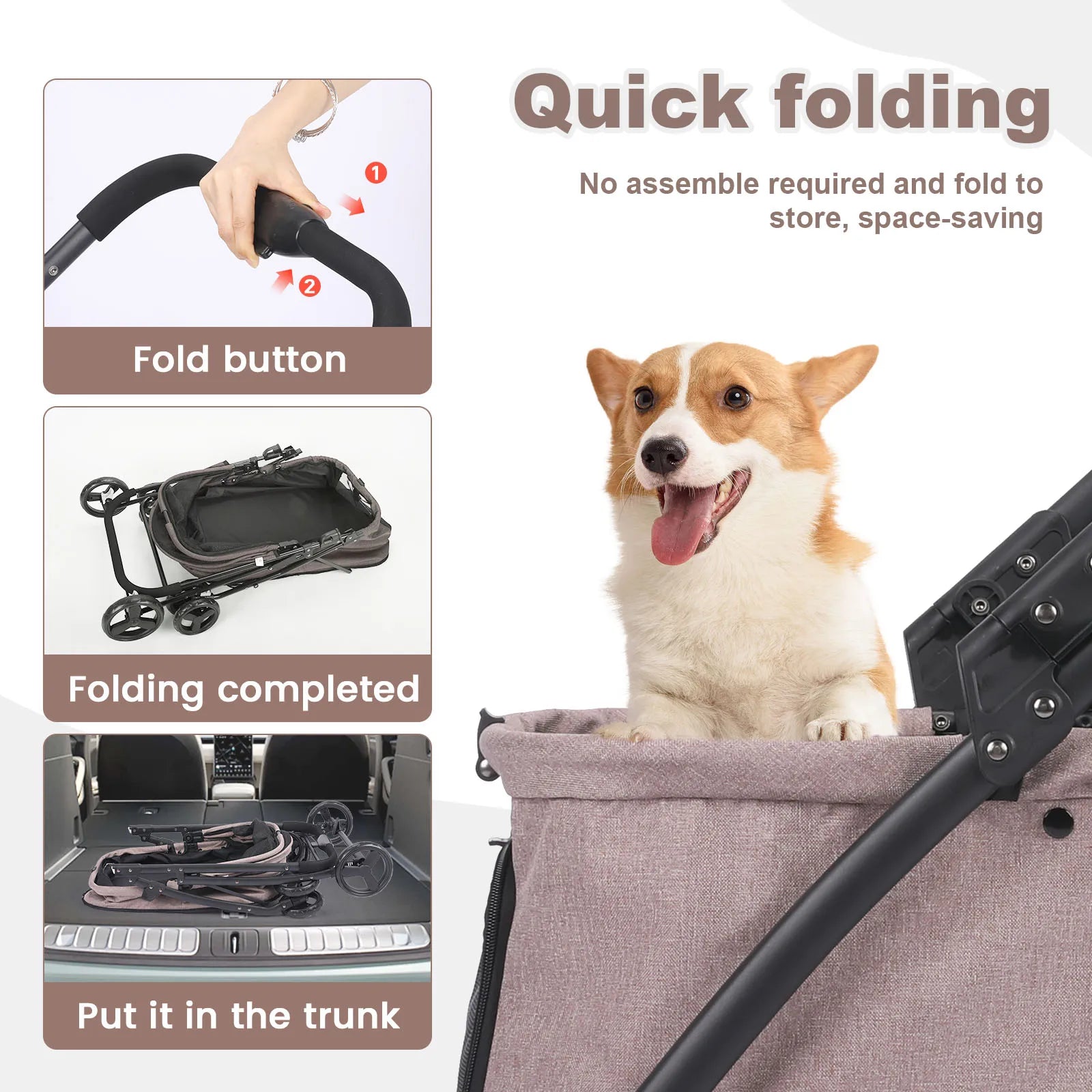Foldable Dog Stroller