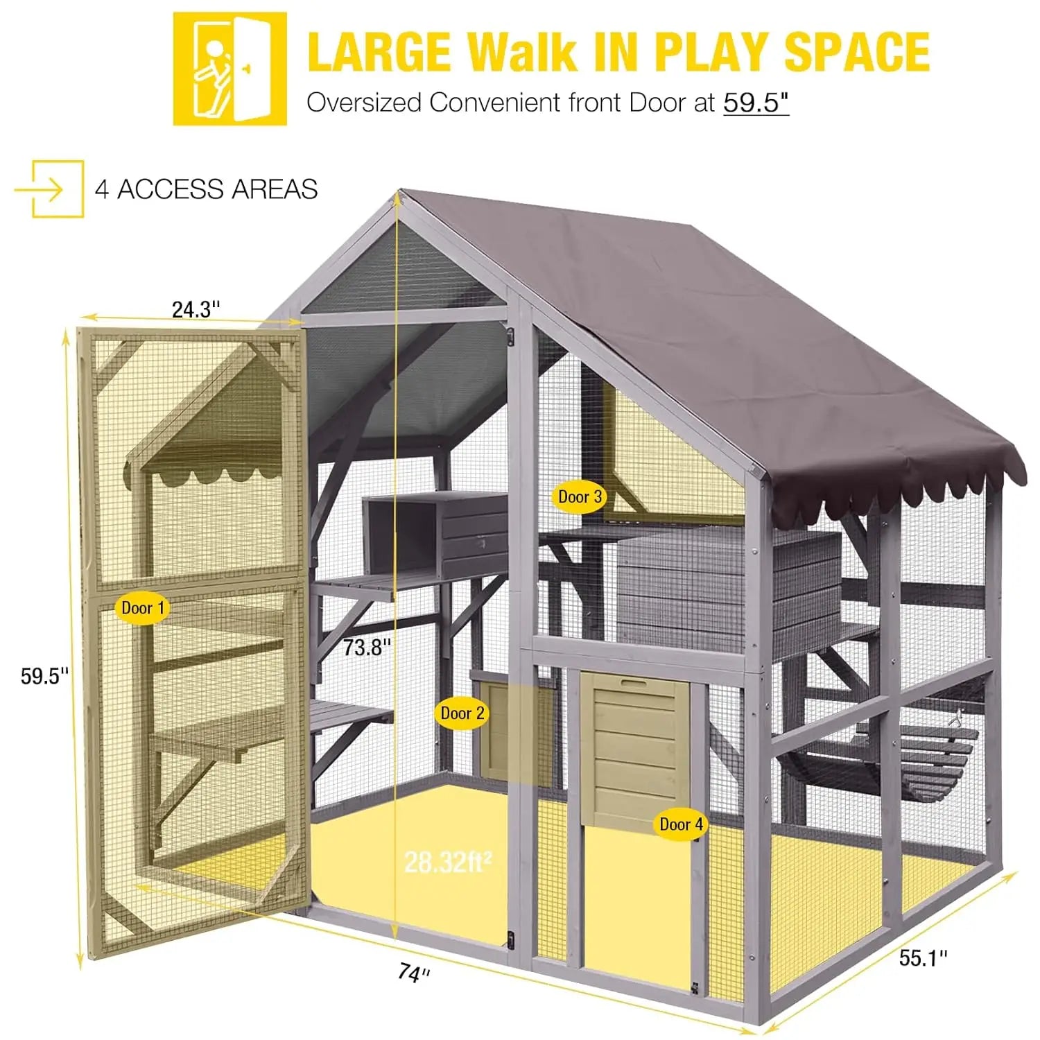 Wooden Cat Enclosure