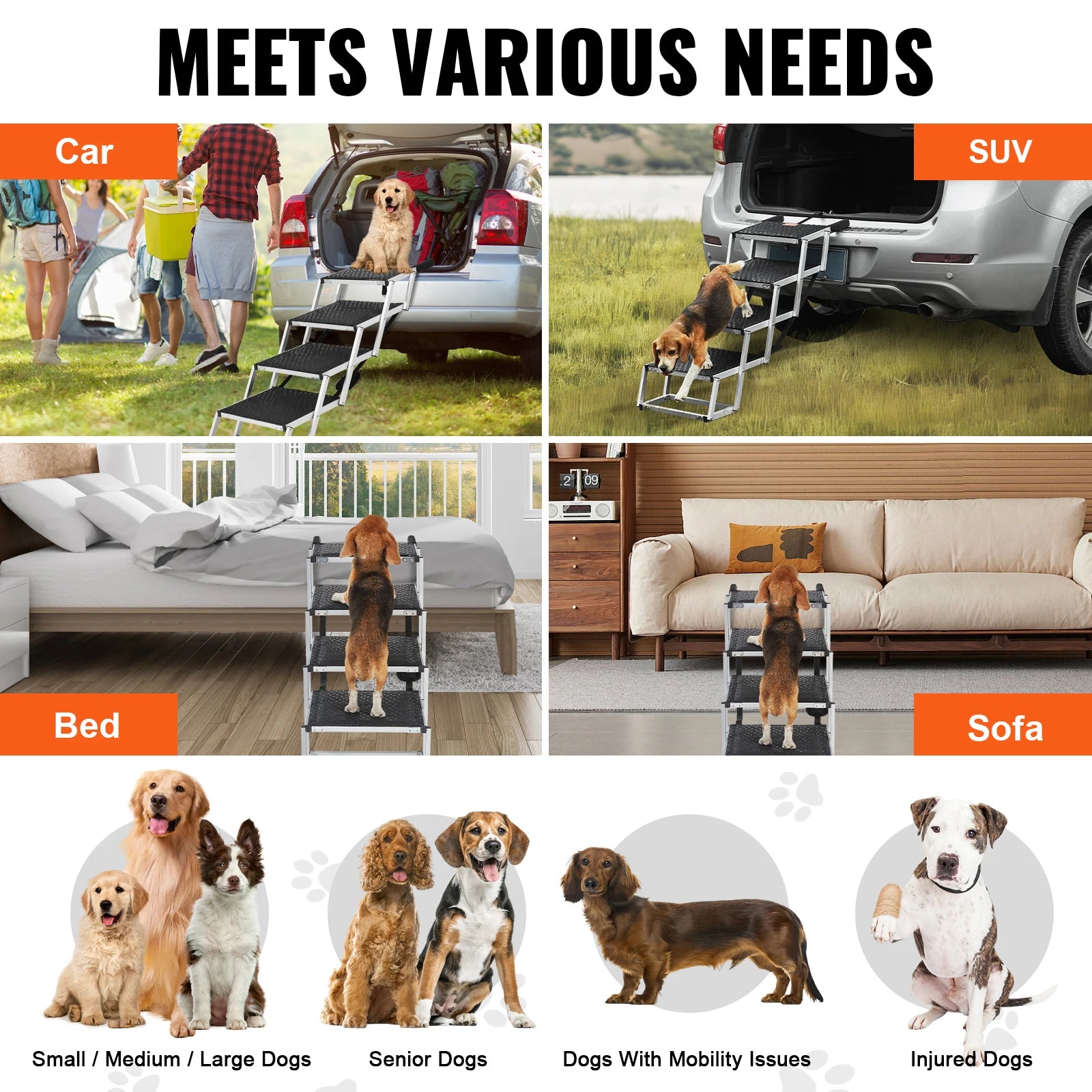 Folding Dog Stair for Cars